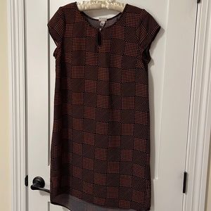 Navy Cap-Sleeved Dress